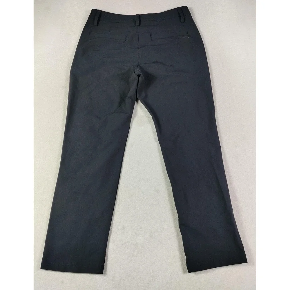 Under Armour Tech Pants Mens 34 Black Microfiber Chino Golf Performance Casual